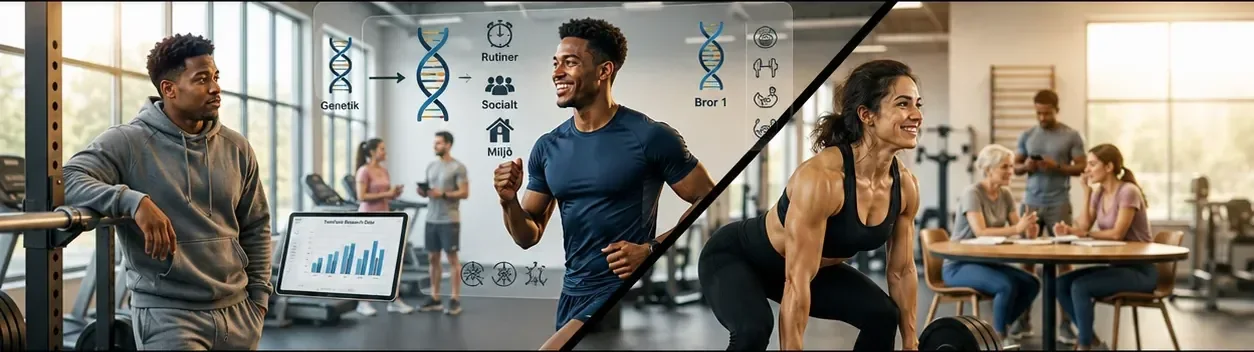 Twins compared in a research and training environment showing different training responses